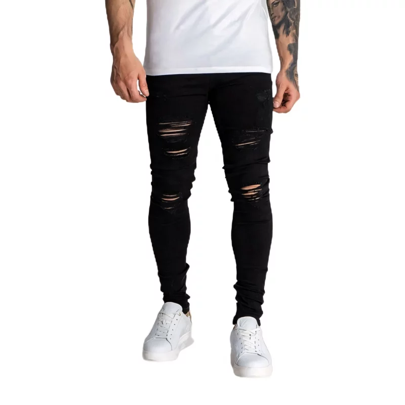 Gianni Kavanagh Black Core Destroyed Jeans Homme