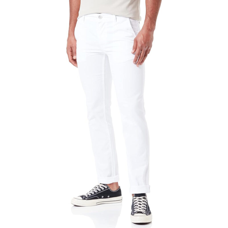 BOSS Schino-Slim D Pantalons, Blanc 100, 42W x 34L Homme