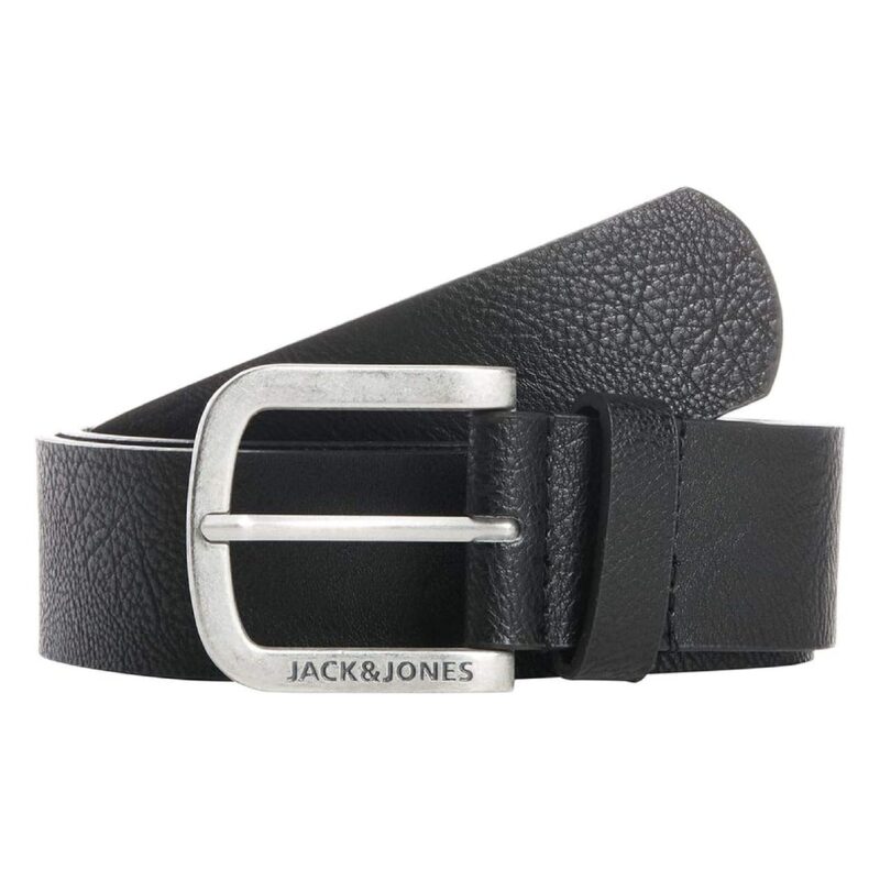 JACK & JONES Men Leather Belt Set of 2 | Leather Optics Belt Pack | with Metal Buckle JACHARRY
