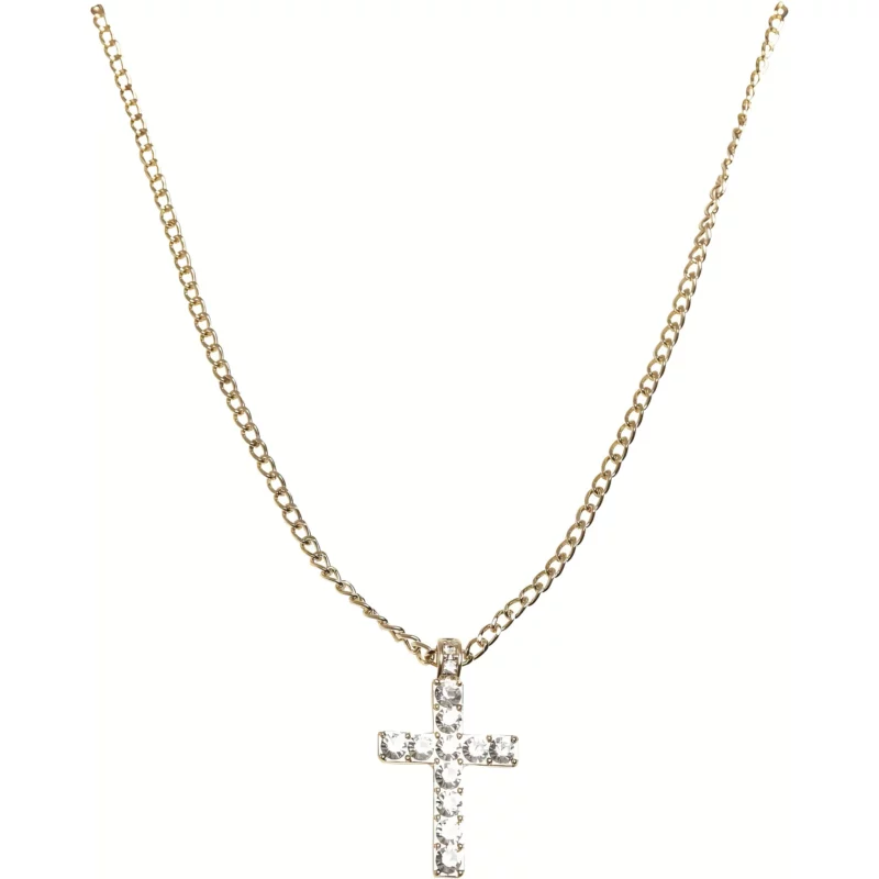 Urban Classics Diamond Cross Necklace Boutons de Manchette Mixte