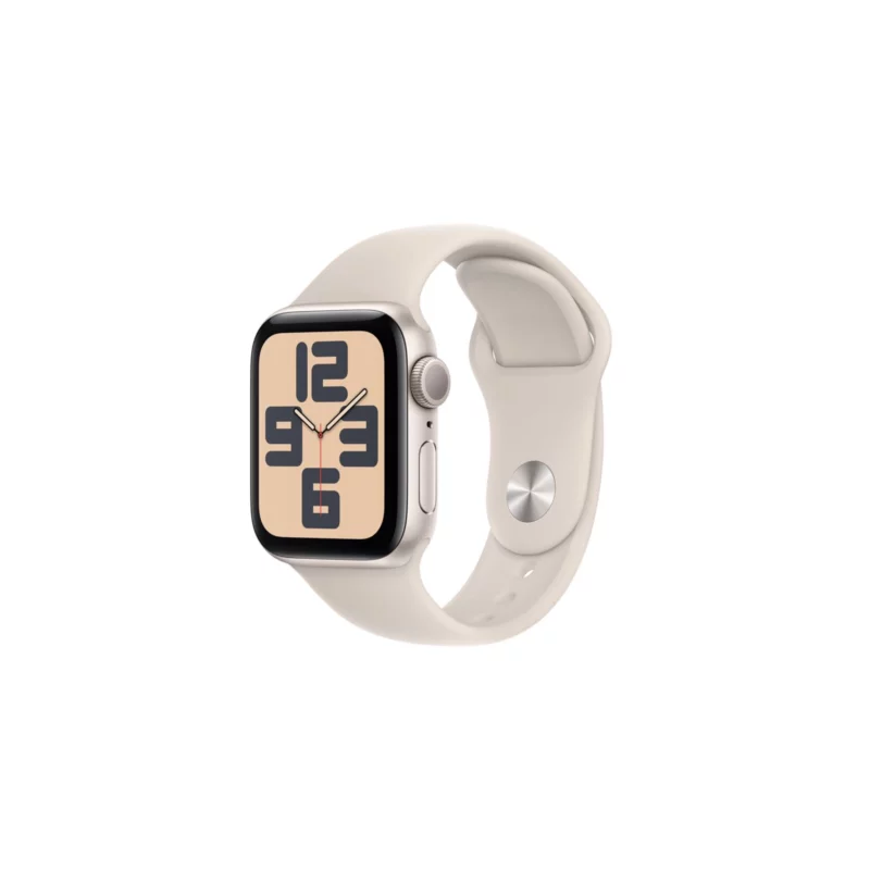 Apple Watch SE GPS Boitier en Aluminium Lumière Stellaire de 40 mm avec Bracelet Sport