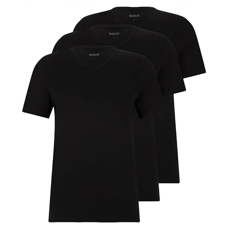 BOSS Hommes T-Shirts en Jersey de Coton à col V